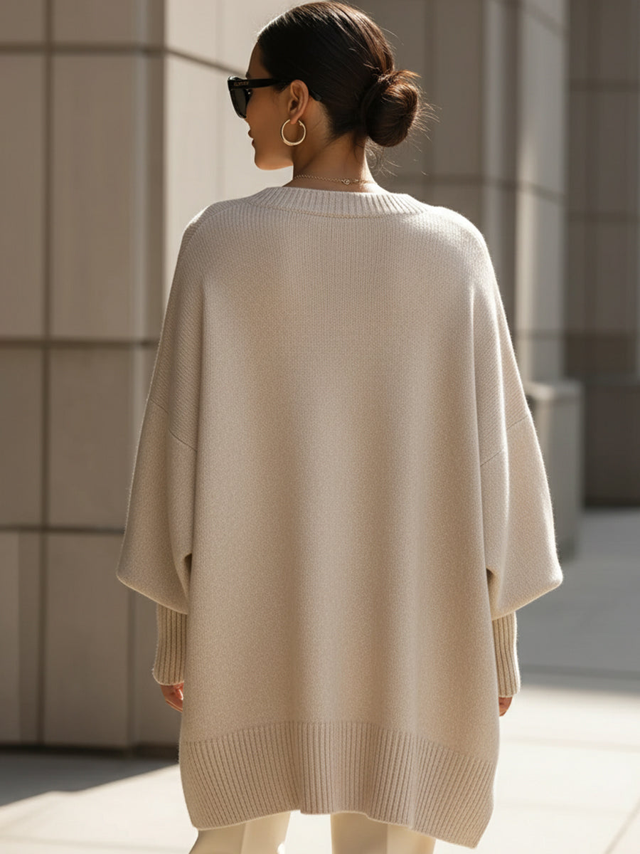 Jennifer | Elegancki drapowany sweter