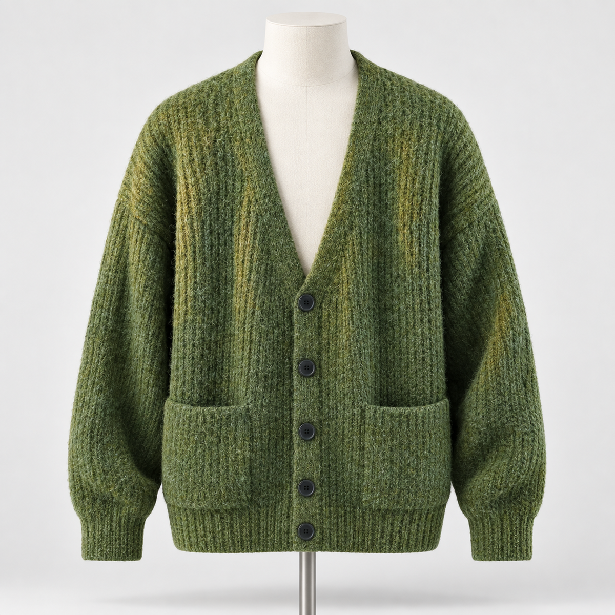 Rozpinany sweter z dekoltem w serek