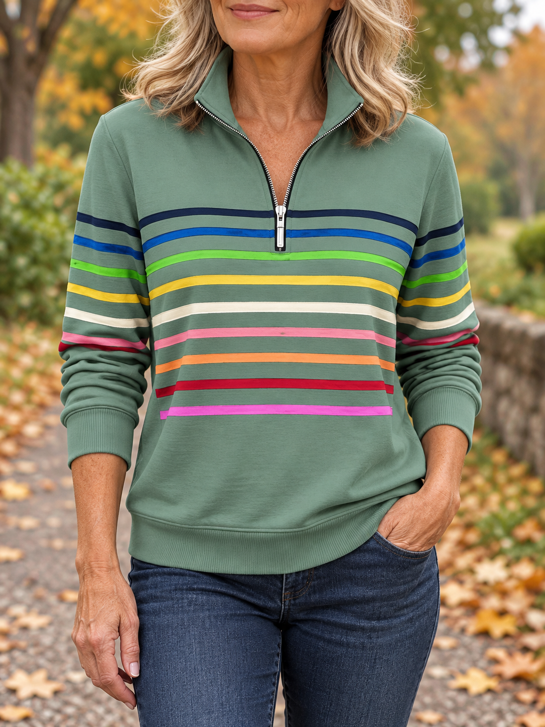 Swobodny, wyrazisty sweter