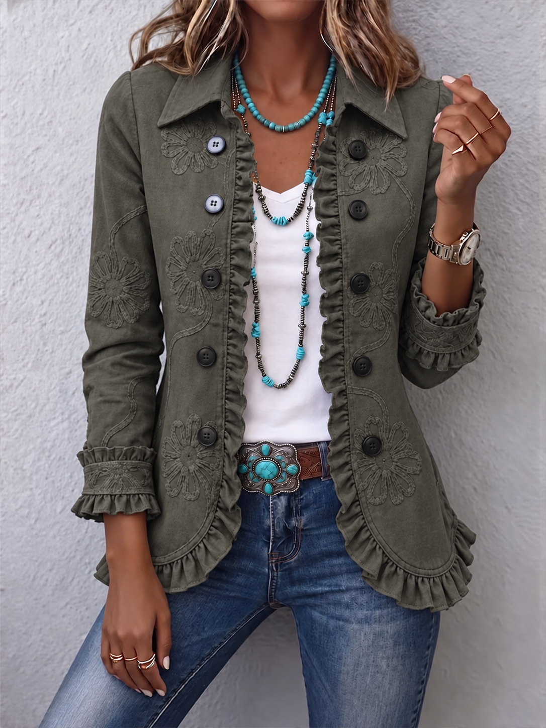 Lana | Boho Ruffled Jacket