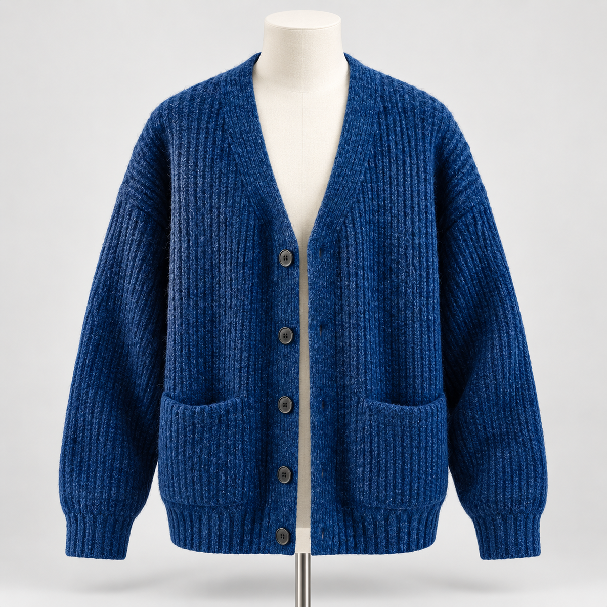 Rozpinany sweter z dekoltem w serek