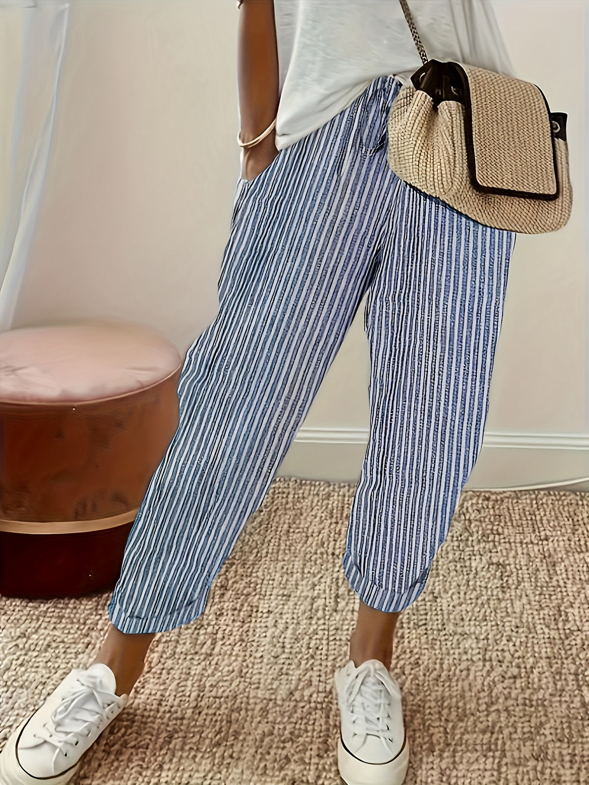 Aaliyah | Striped Casual Trousers