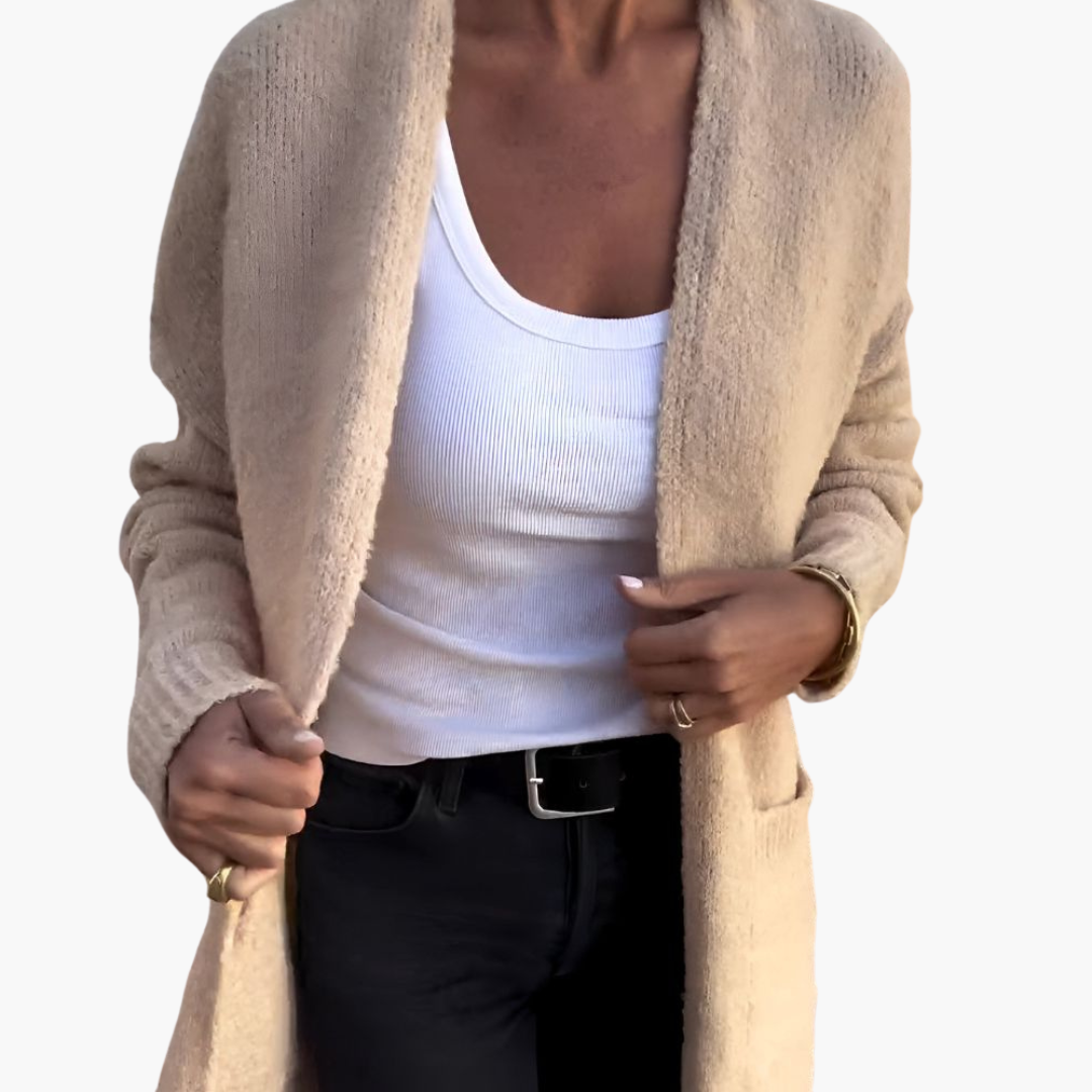 Holly | Sweter rozpinany z kieszeniami