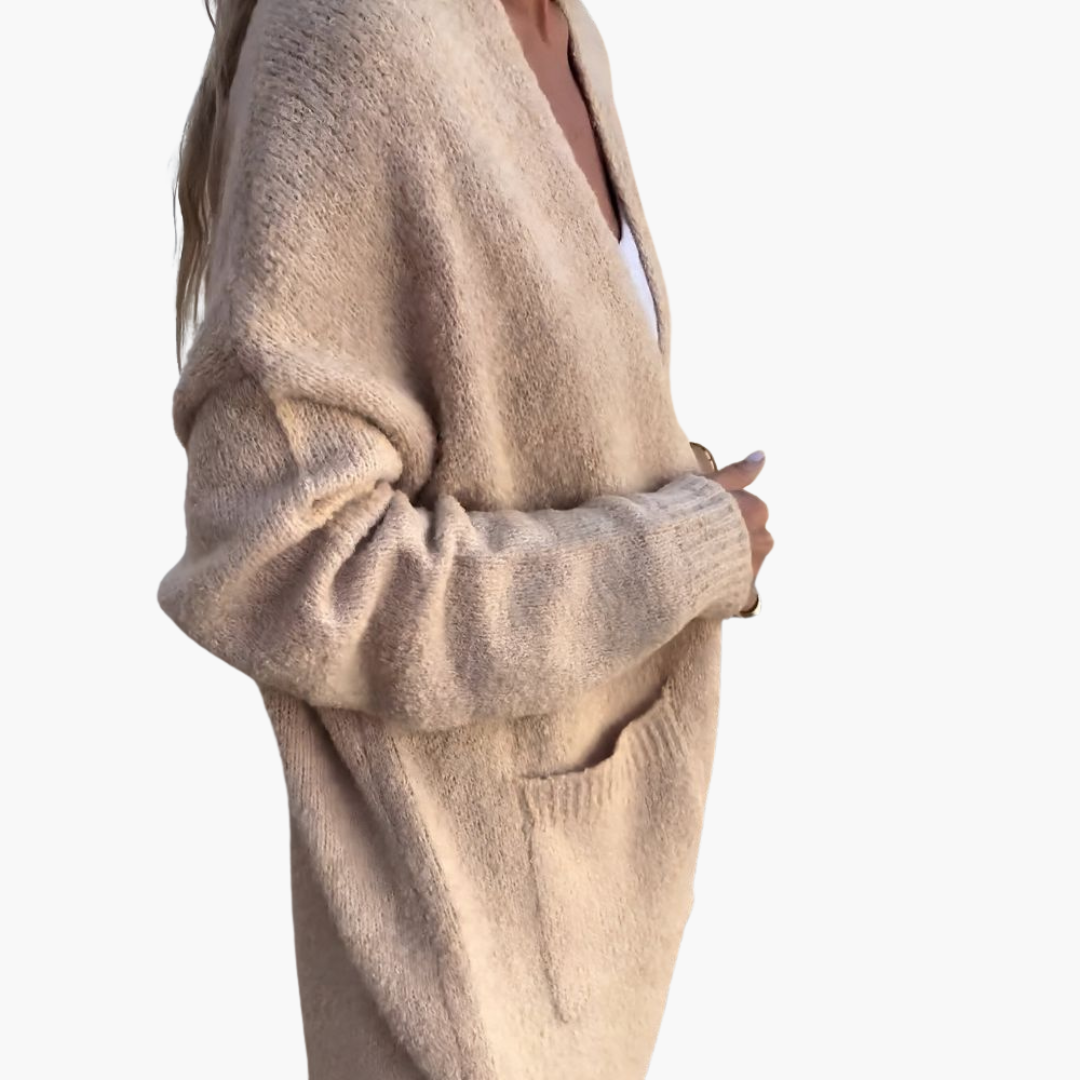 Holly | Sweter rozpinany z kieszeniami