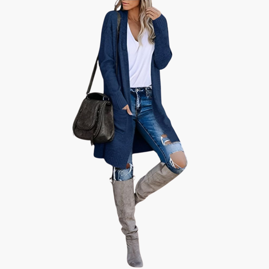 Holly | Sweter rozpinany z kieszeniami