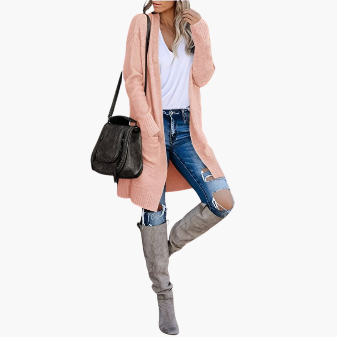 Holly | Sweter rozpinany z kieszeniami
