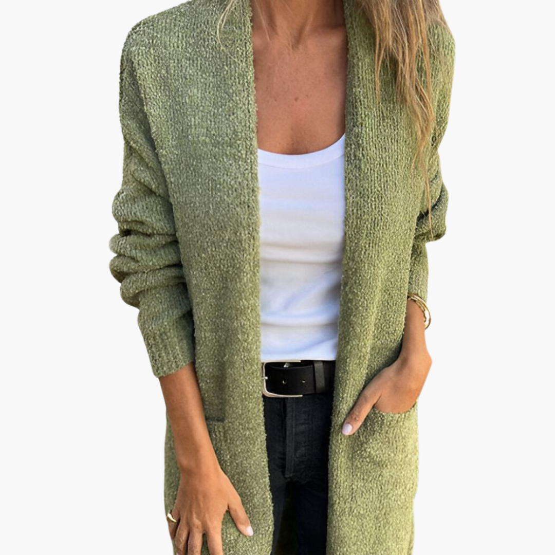 Holly | Sweter rozpinany z kieszeniami