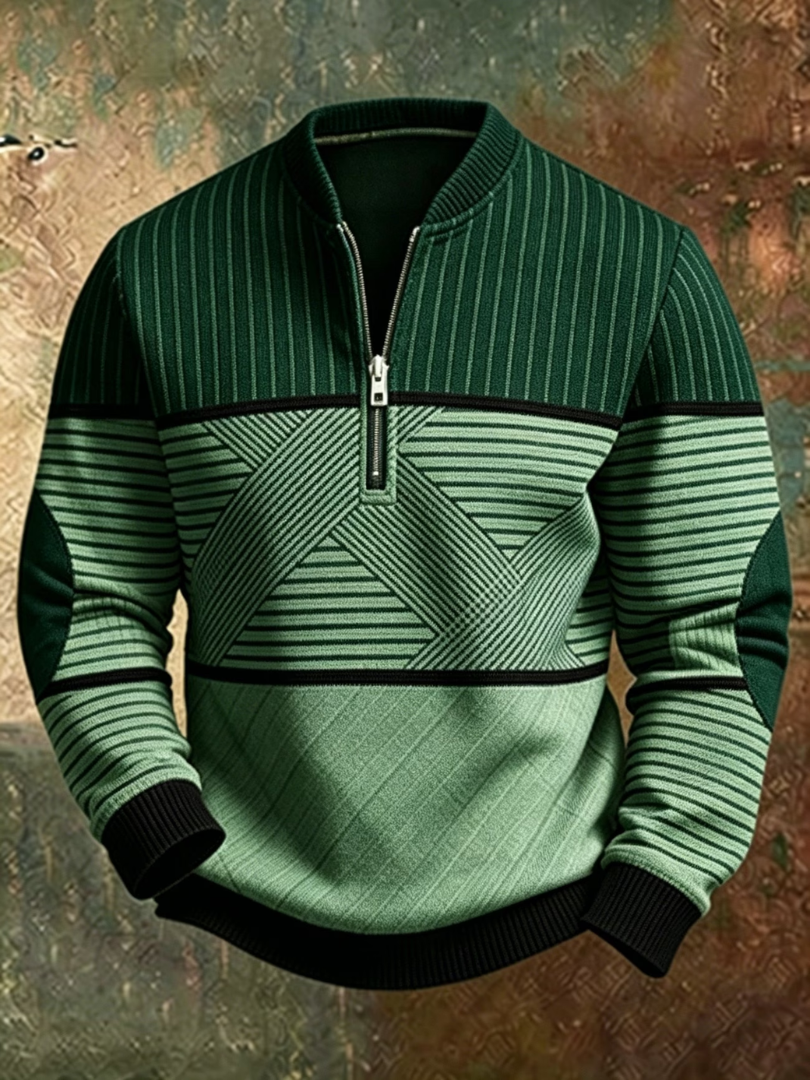 George | Sweter w stylu retro z suwakiem pod szyją