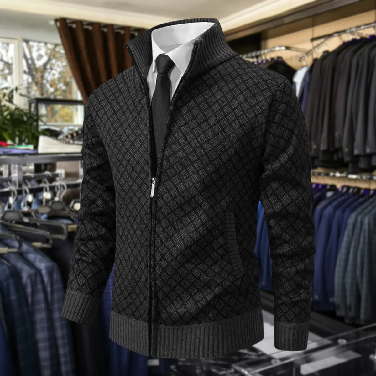 Martin – Rozpinany sweter z dzianiny