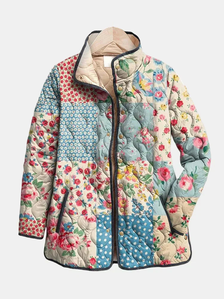 Oryndra | Charming Floral Quilted Jacket for Women