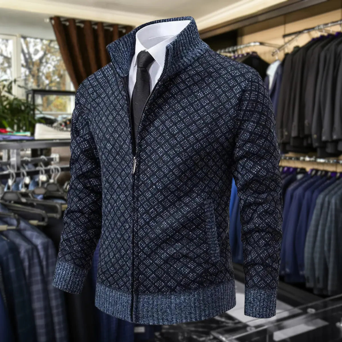 Martin – Rozpinany sweter z dzianiny