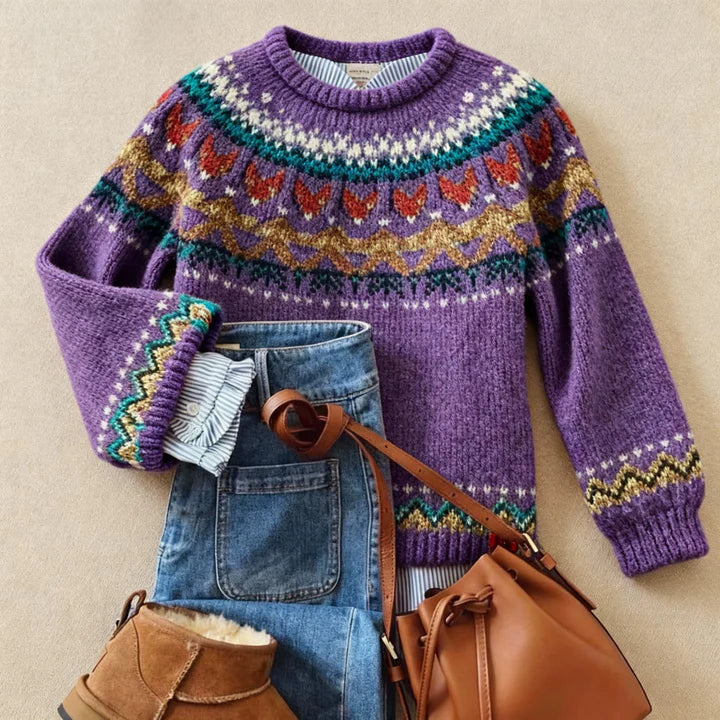 SOLVA | KLASYCZNY DZIANINOWY SWETER VINTAGE