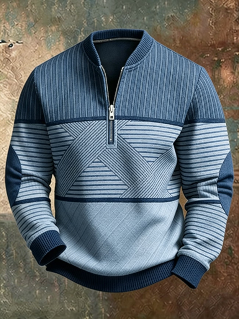 George | Sweter w stylu retro z suwakiem pod szyją