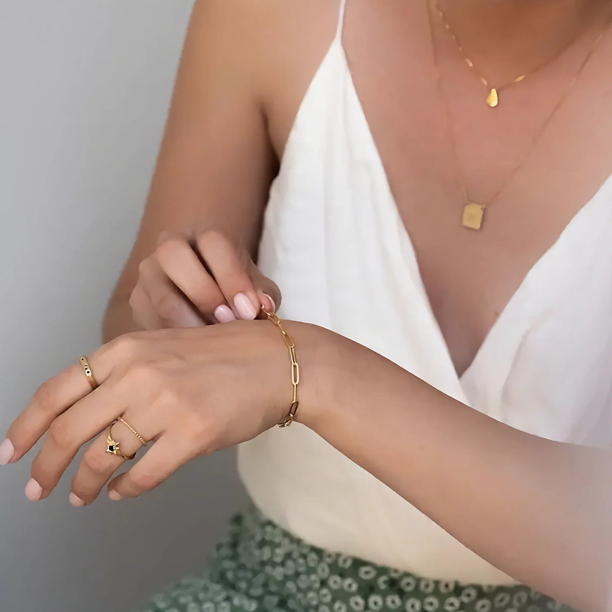 Bransoletka Eloise Gold Paperclip