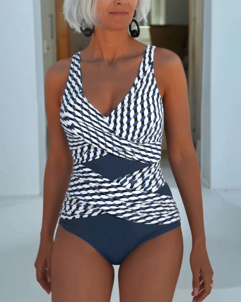 Ashley | Swimsuit with Cross Over Design for Resort Casual Wear