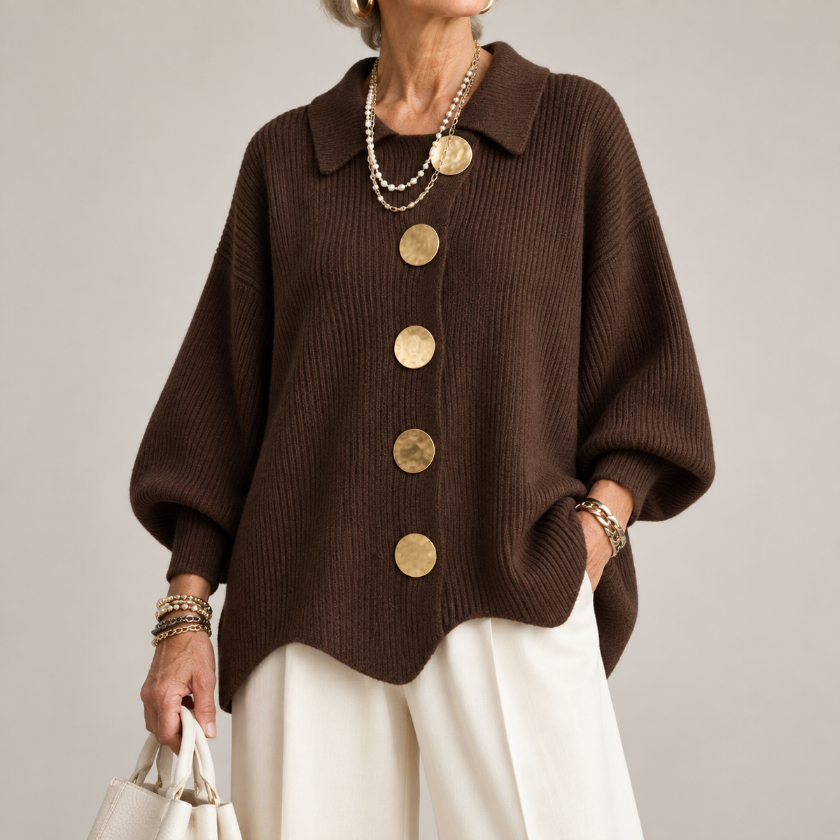 Angela| Kardigan w stylu relaxed chic