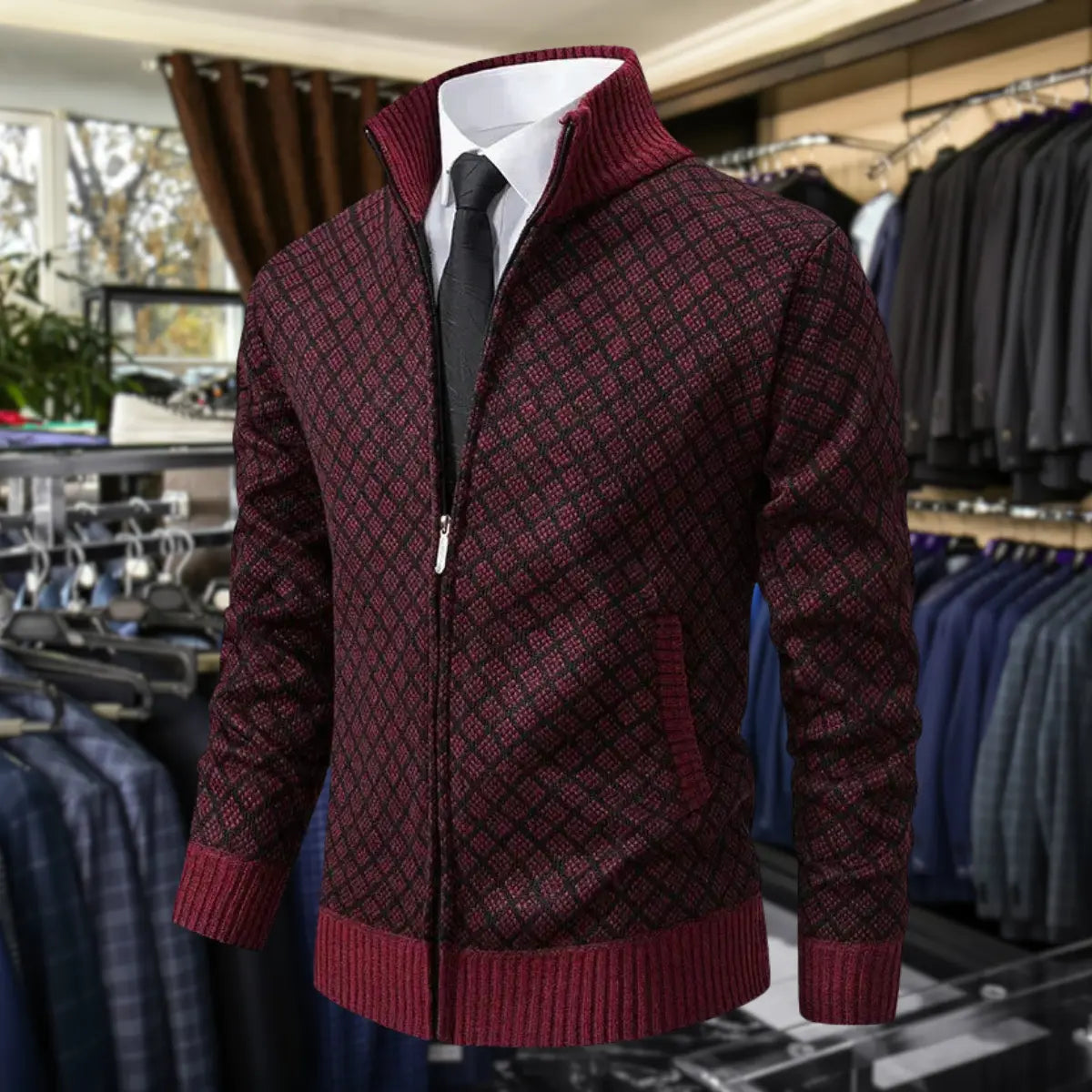 Martin – Rozpinany sweter z dzianiny