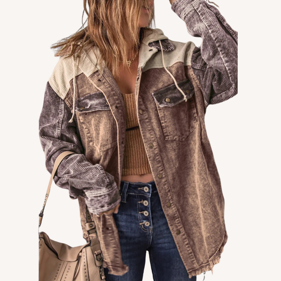 Nelli | Kardigan z kapturem w stylu retro