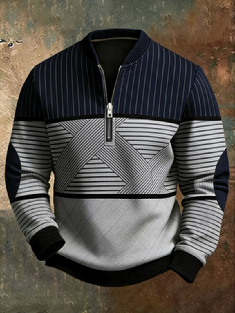George | Sweter w stylu retro z suwakiem pod szyją