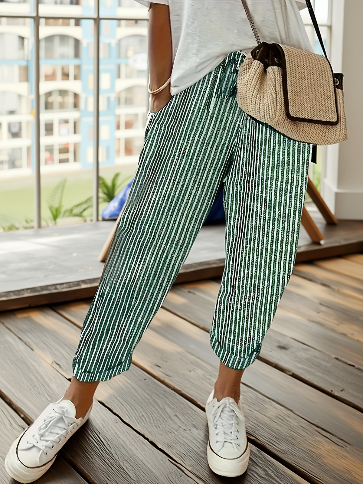 Aaliyah | Striped Casual Trousers