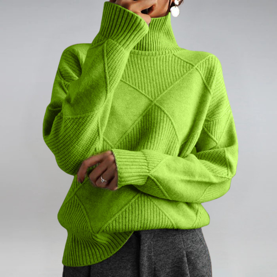 Lauren | Sweter z golfem w stylu retro