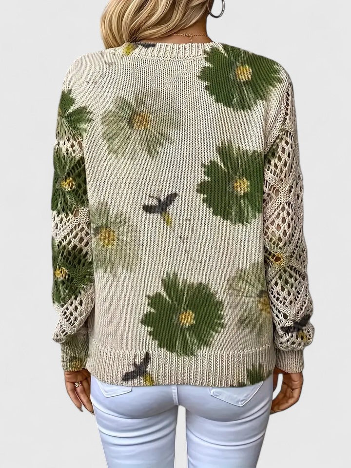 Aurelia – Elegancki sweter w kwiaty