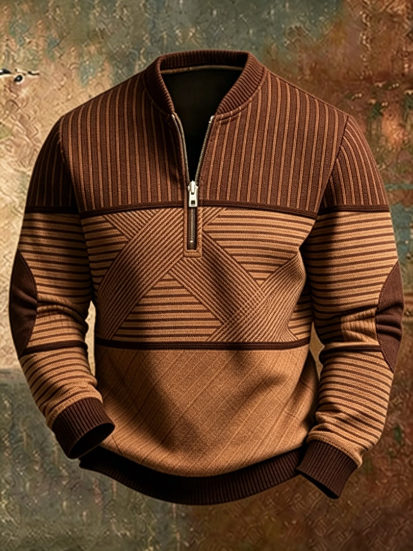 George | Sweter w stylu retro z suwakiem pod szyją