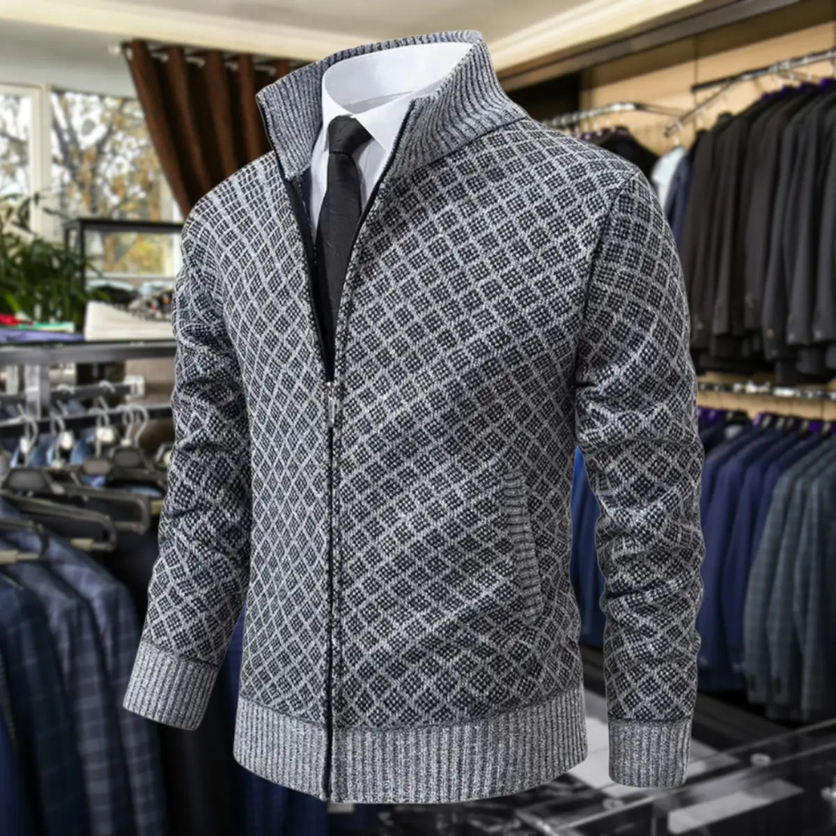 Martin – Rozpinany sweter z dzianiny