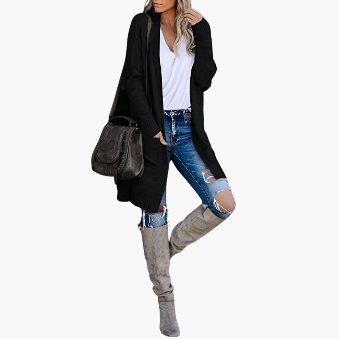 Holly | Sweter rozpinany z kieszeniami