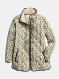 Koralei | Pikowana kurtka z motywem kwiatowym w stylu vintage
