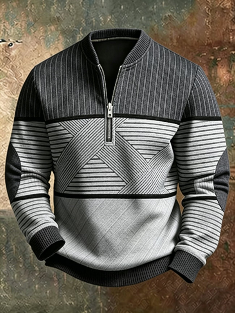 George | Sweter w stylu retro z suwakiem pod szyją