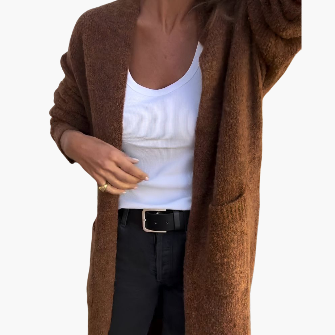 Holly | Sweter rozpinany z kieszeniami