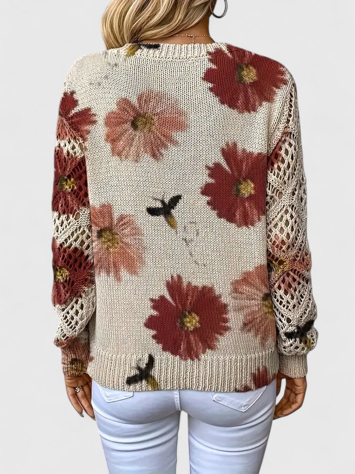 Aurelia – Elegancki sweter w kwiaty
