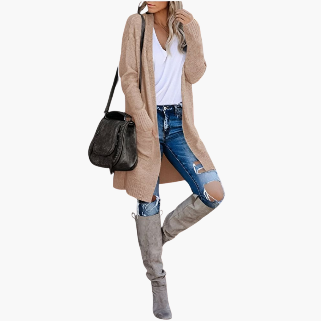 Holly | Sweter rozpinany z kieszeniami