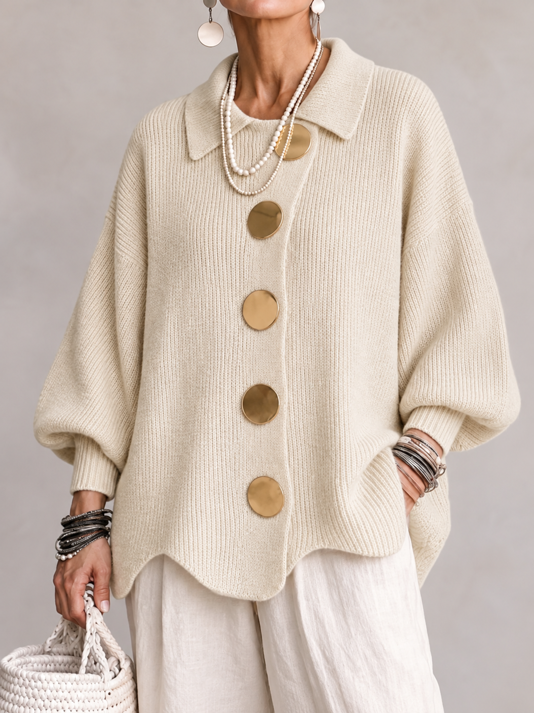 Angela| Kardigan w stylu relaxed chic