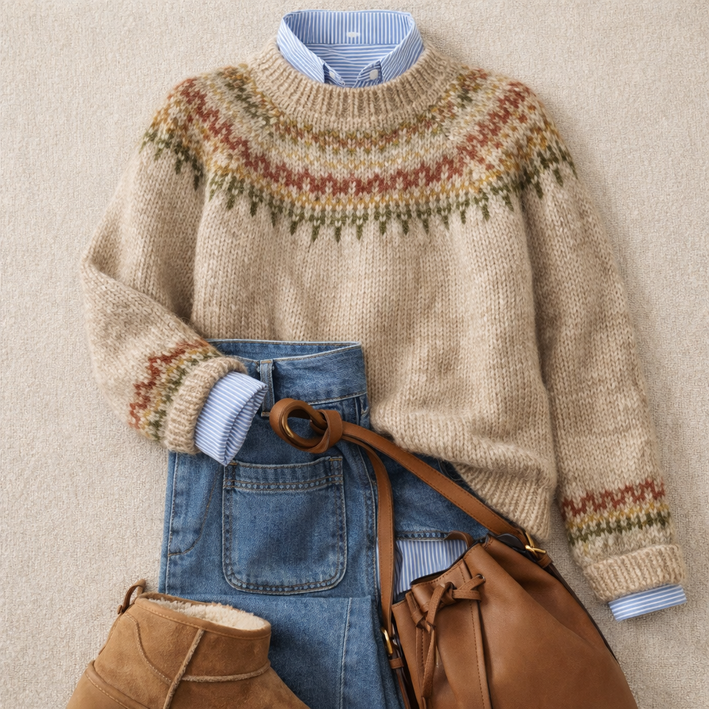 Ellen | Sweter z dzianiny w stylu nordyckim Heritage