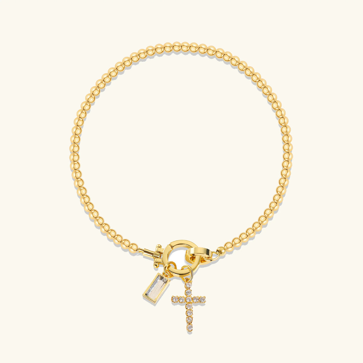 Bransoletka Amalia Birthstone z krzyżykiem