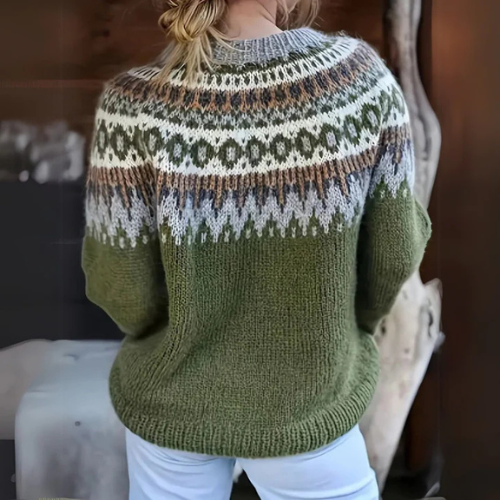 Ione | Ciepły sweter w zimowy wzór