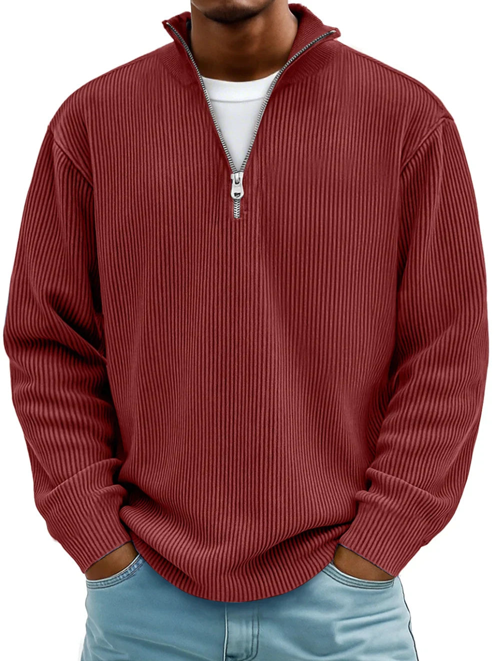 Ben | Sweter w prążki w stylu casual