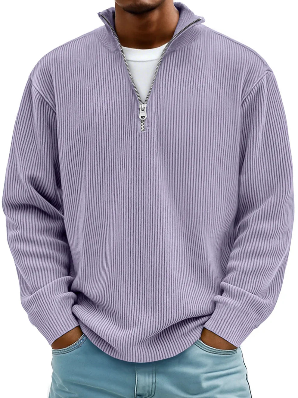 Ben | Sweter w prążki w stylu casual