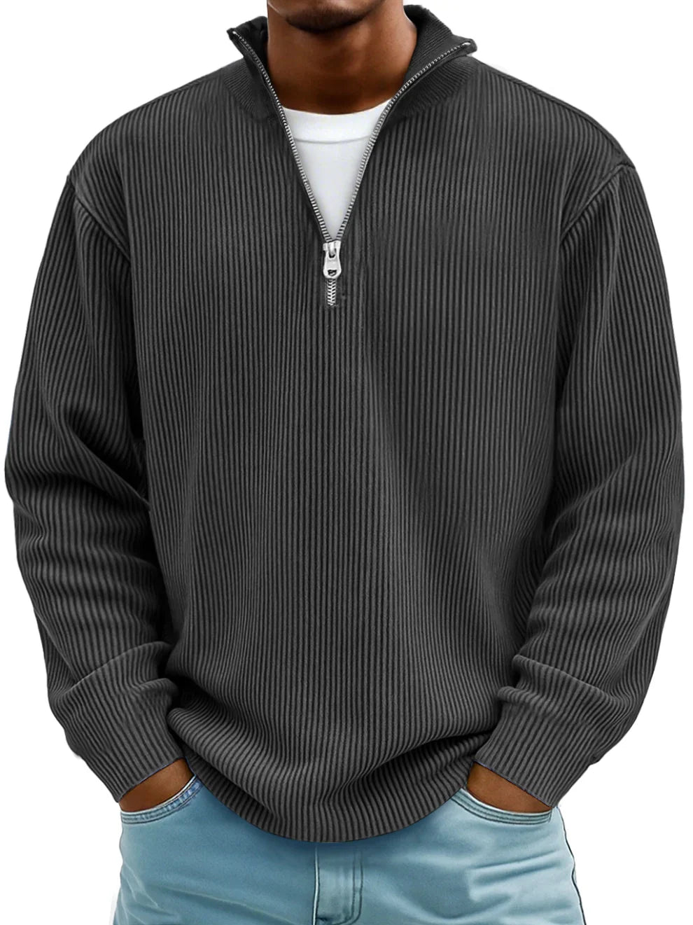 Ben | Sweter w prążki w stylu casual