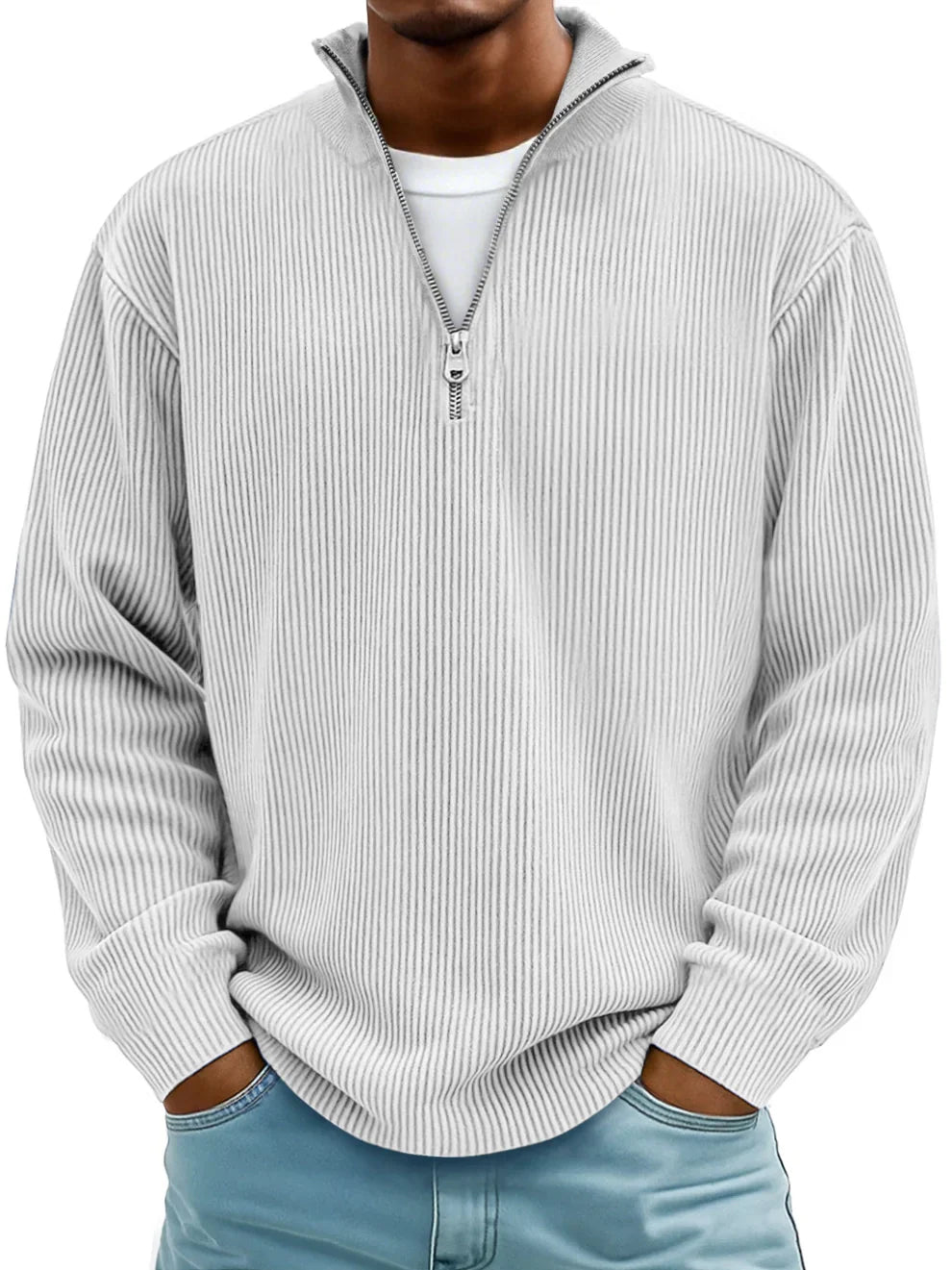Ben | Sweter w prążki w stylu casual