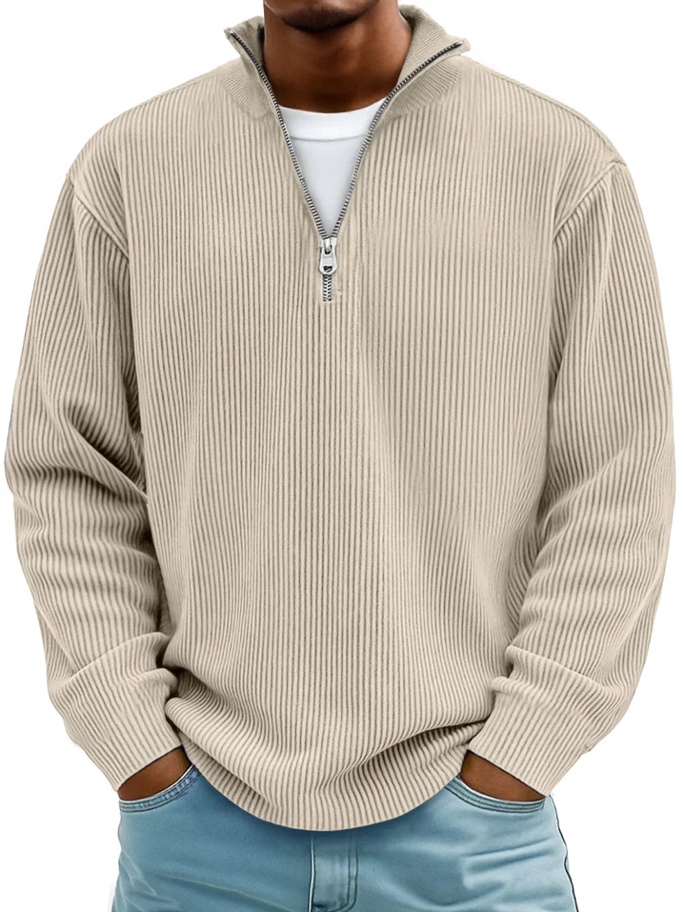 Ben | Sweter w prążki w stylu casual