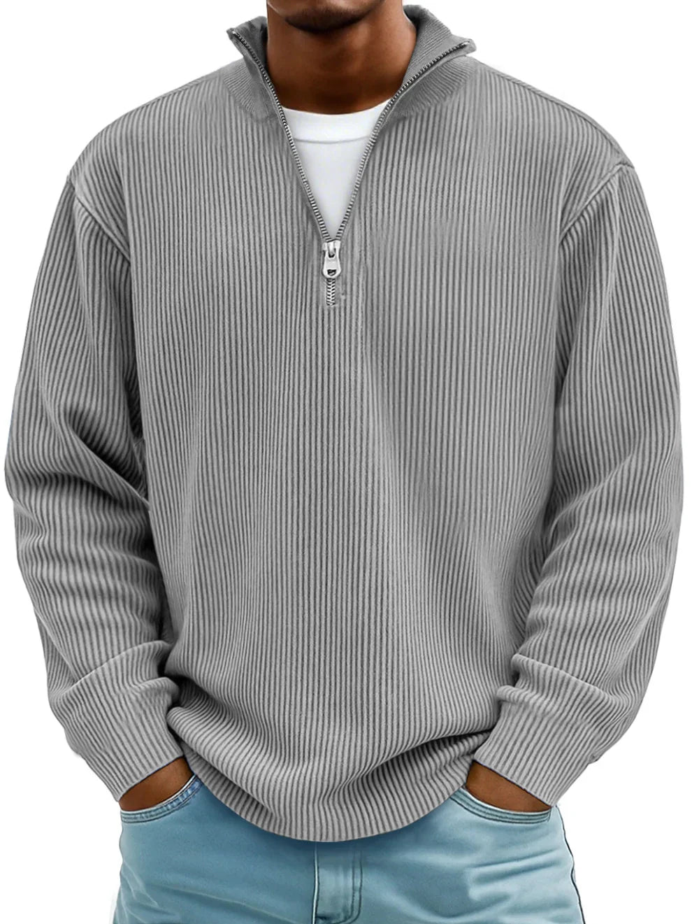 Ben | Sweter w prążki w stylu casual