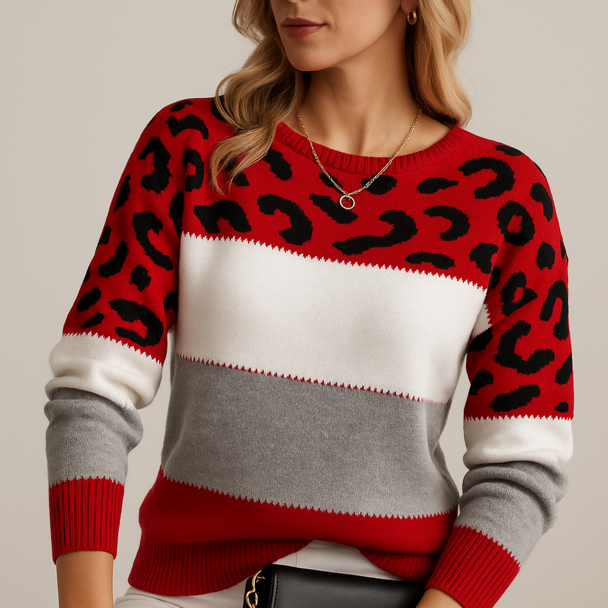 Maeve | Sweter w panterkę