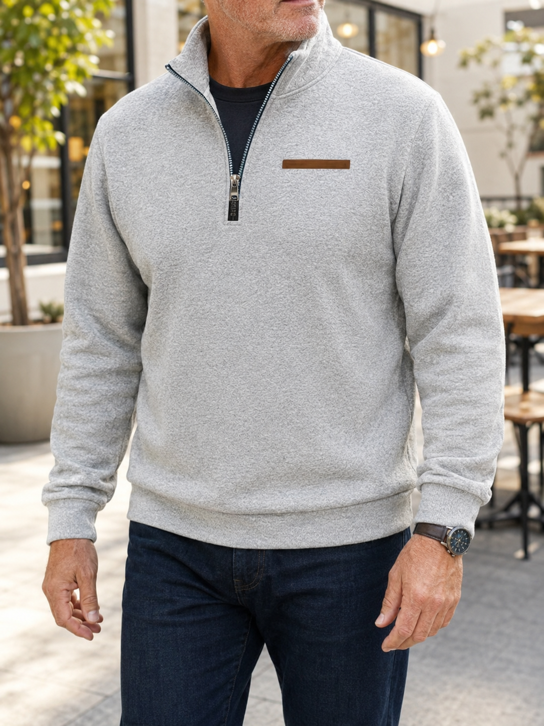 Austin | Sweter typu quarter-zip w stylu casual