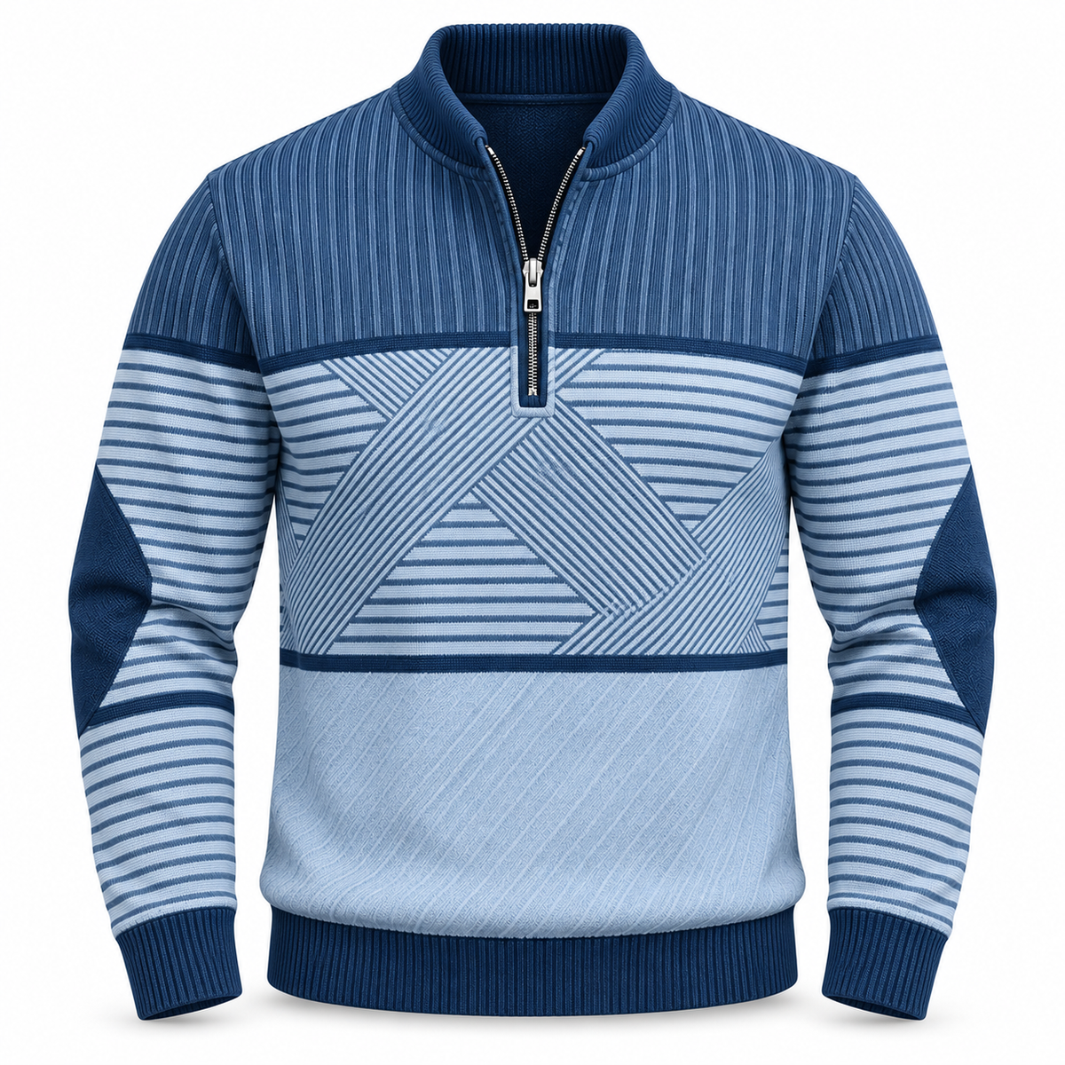 George | Sweter w stylu retro z suwakiem pod szyją