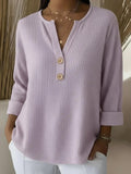 Lucinda™ | Bluzka z guzikami Henley