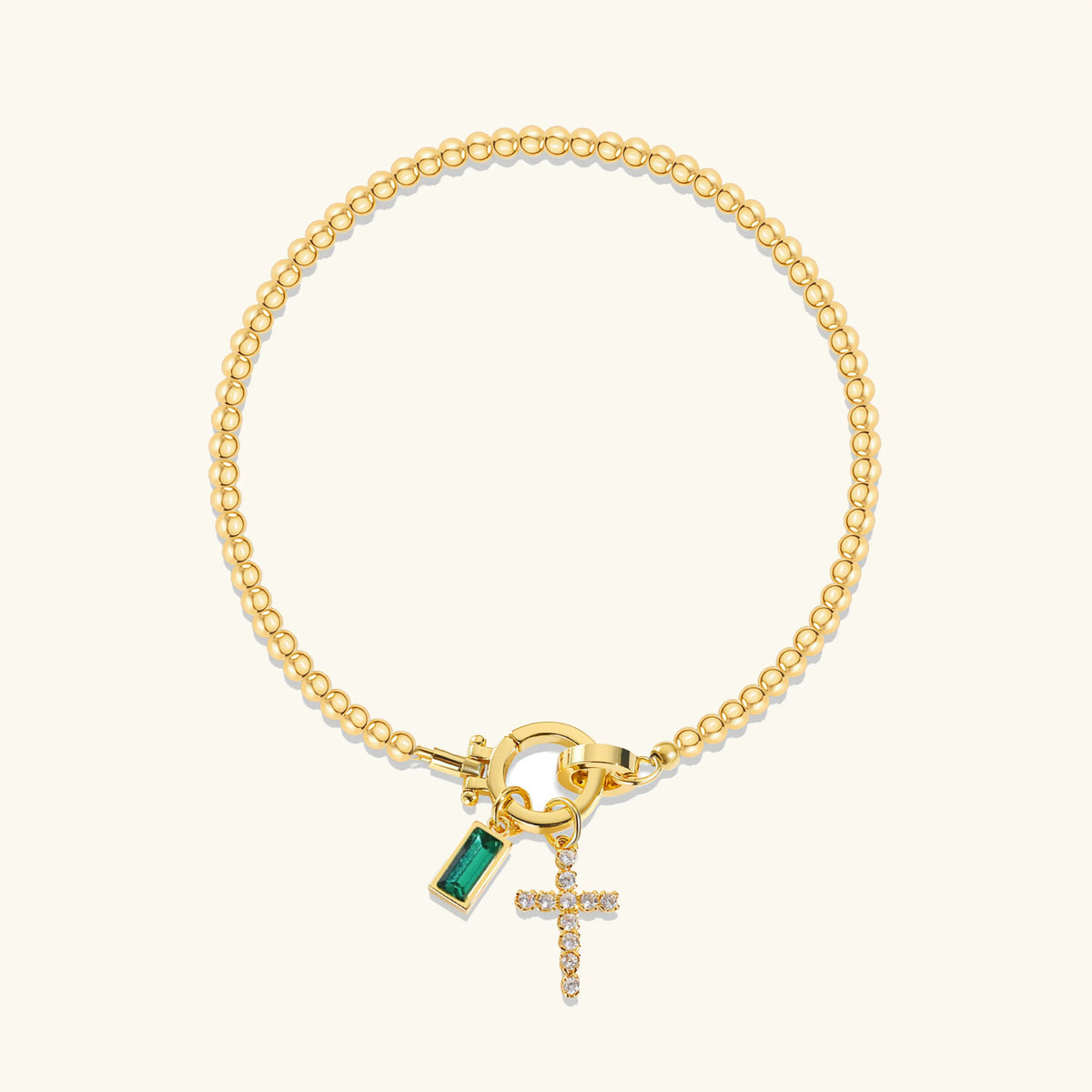 Bransoletka Amalia Birthstone z krzyżykiem