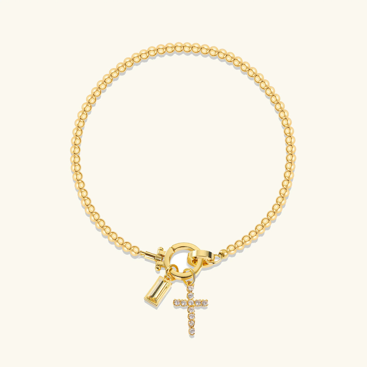 Bransoletka Amalia Birthstone z krzyżykiem
